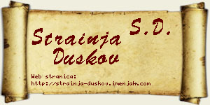 Strainja Duškov vizit kartica